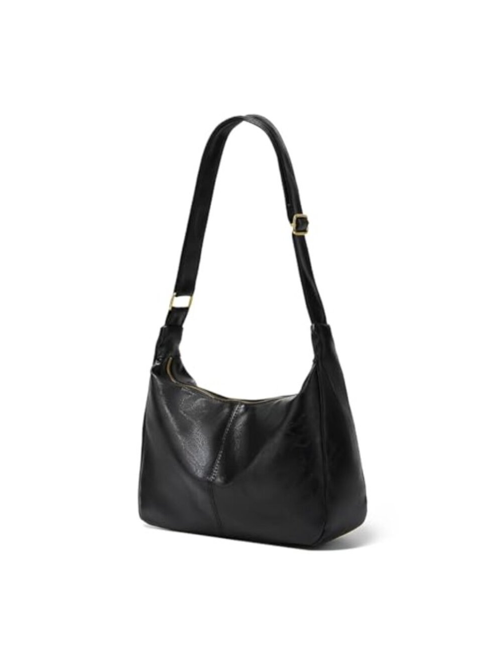 PU Leather Hobo Shoulder Bag Crossbody Adjustable Strap Crescent Purse